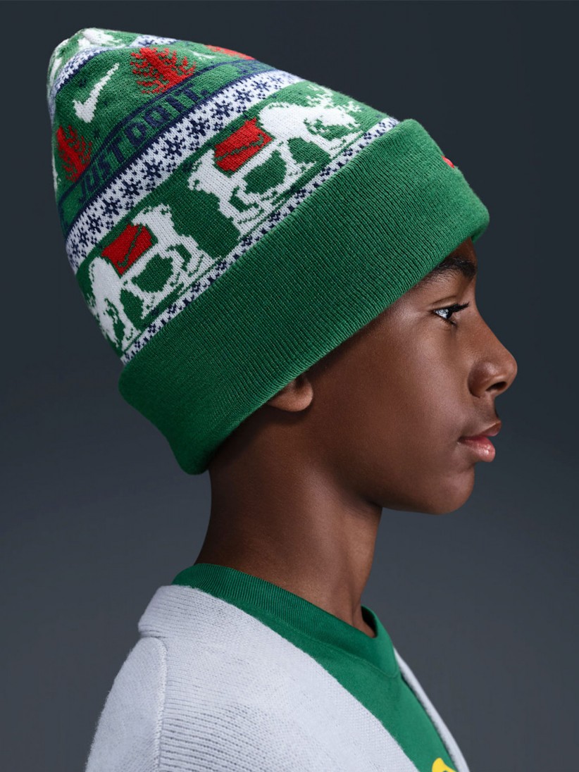 Nike Peak Green Beanie For Children
