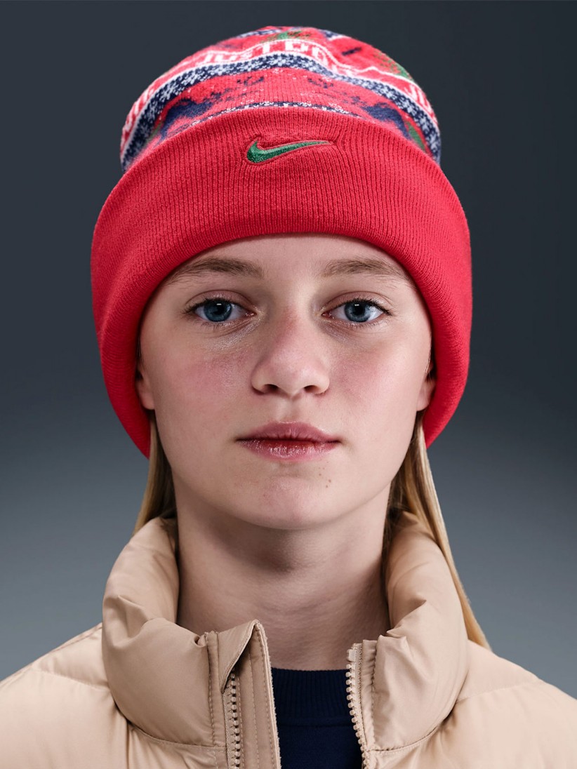 Nike Peak Red Beanie For Children