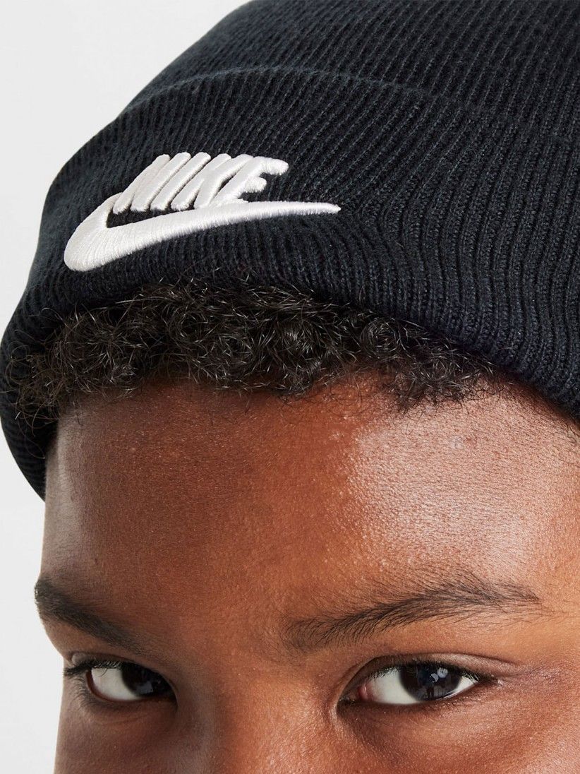 Nike Peak Black Beanie For Children