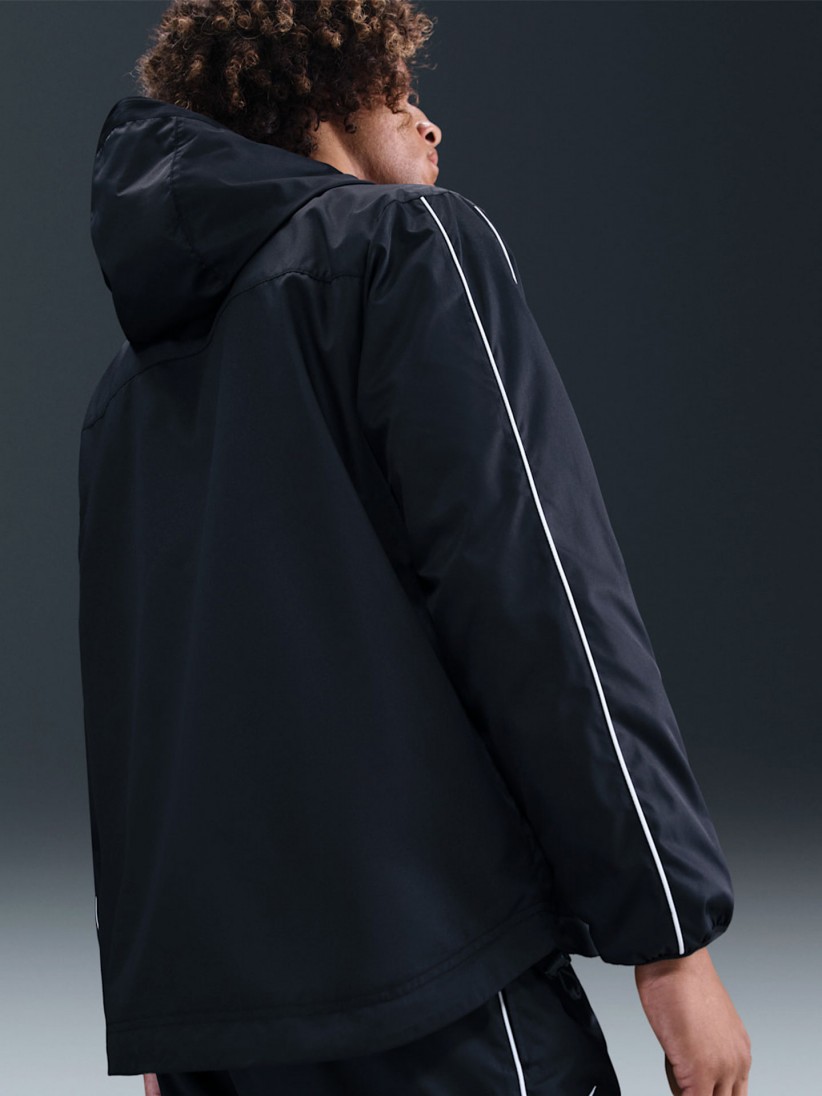 Nike Sportswear Shox Black Hooded Windbreaker Jacket For Men