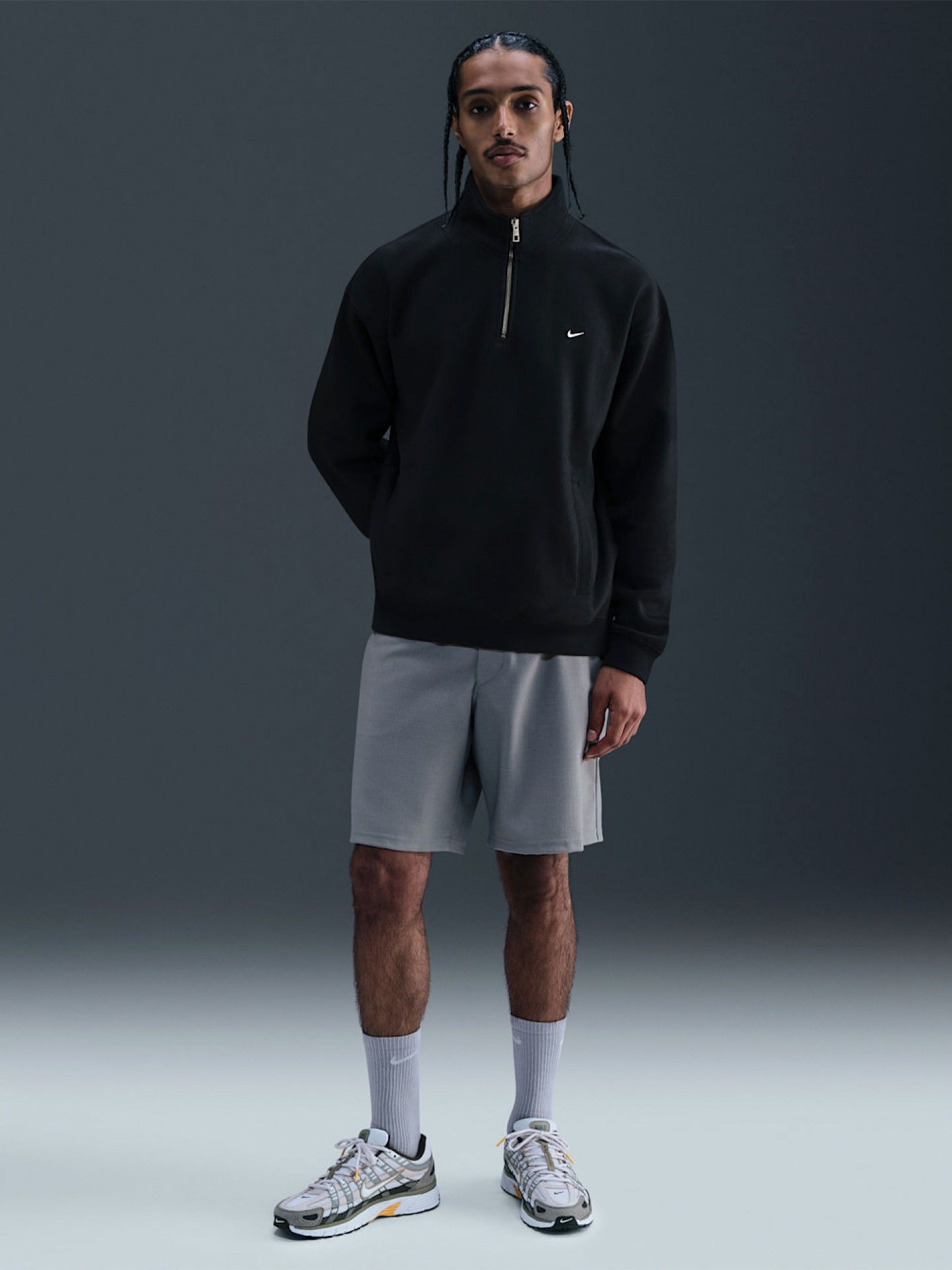 Sudadera con Cremallera Nike Solo Swoosh Negra Para Hombre