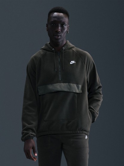 Sudadera con Capucha Nike Club Winterized Verde Para Hombre Sudadera con Capucha Nike Club Winterized Verde Para Hombre