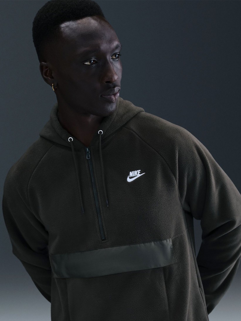 Sudadera con Capucha Nike Club Winterized Verde Para Hombre