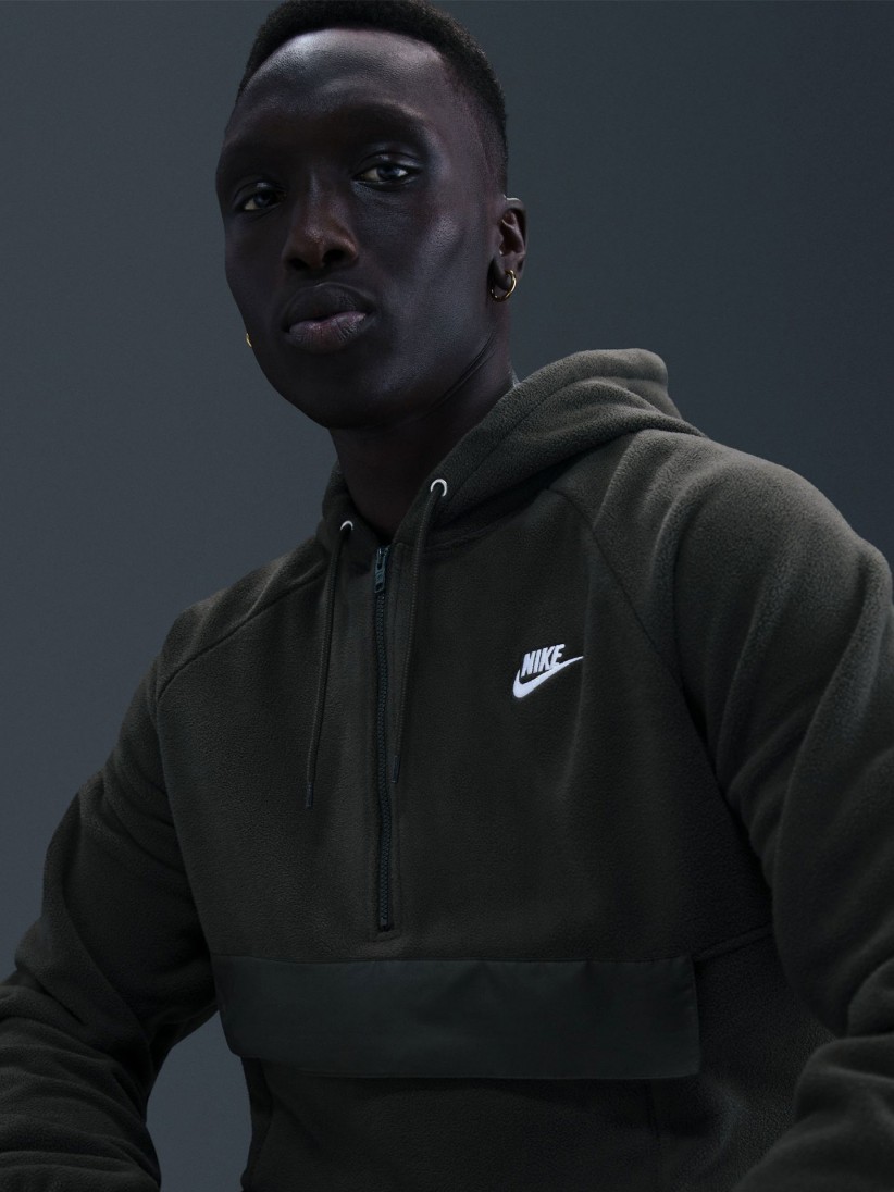 Sudadera con Capucha Nike Club Winterized Verde Para Hombre