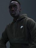 Sudadera con Capucha Nike Club Winterized Verde Para Hombre