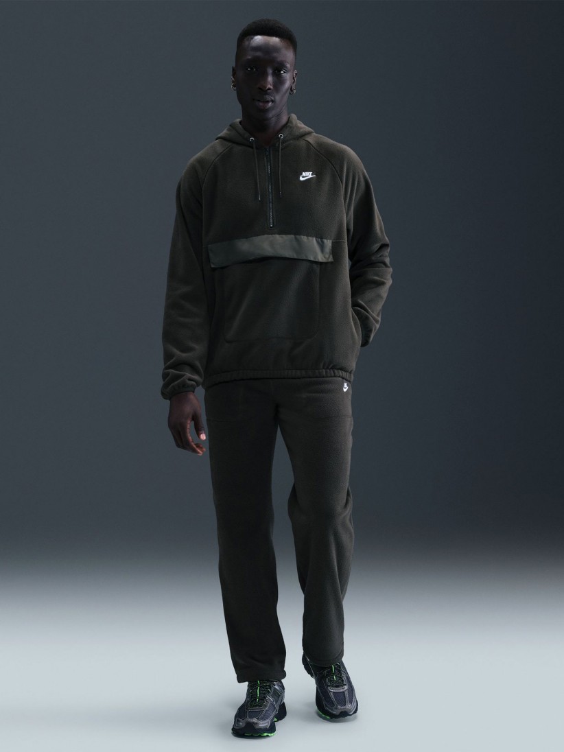 Sudadera con Capucha Nike Club Winterized Verde Para Hombre