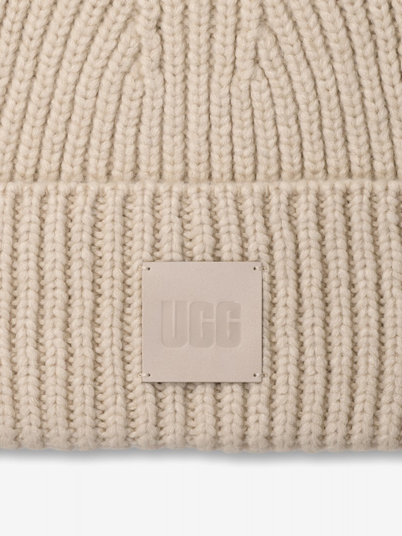Gorro Ugg Chunky Rib Bege Para Mulher