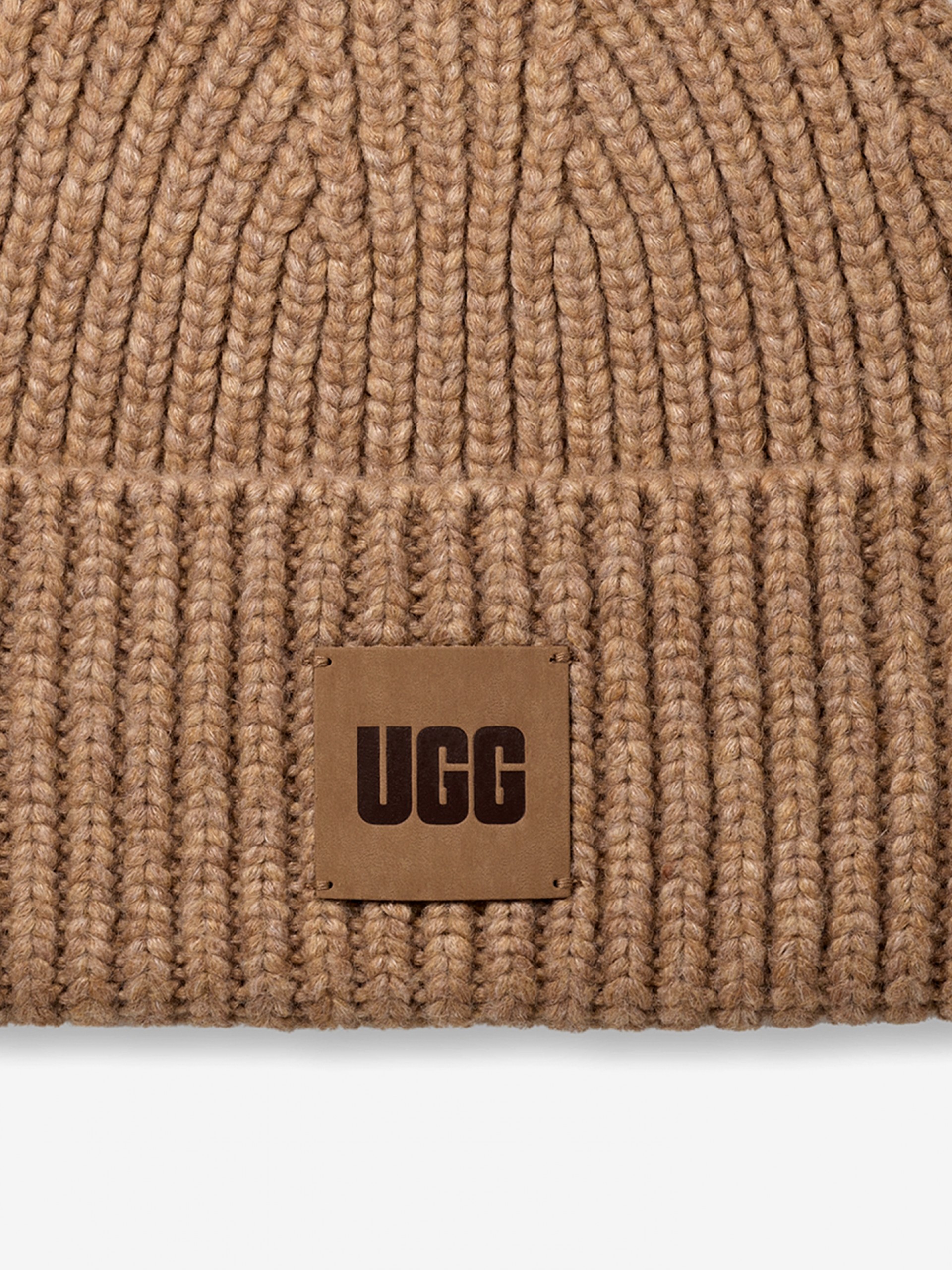 Ugg Chunky Rib Beige Beanie For Men
