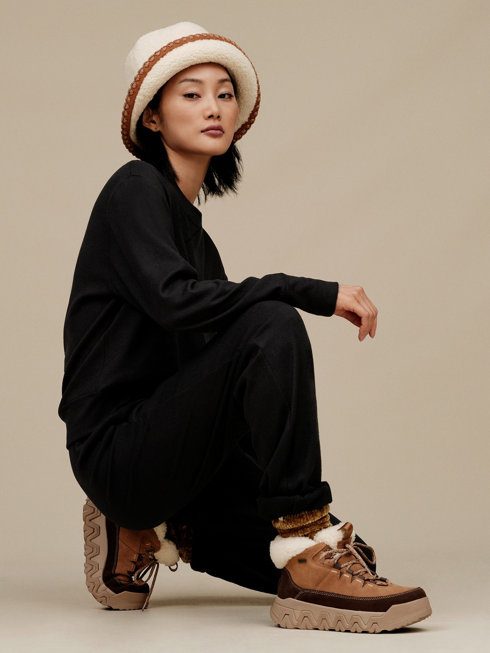 Uggfluff Scalloped White Hat For Women