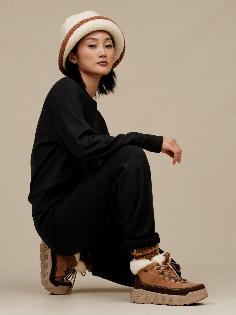 Chapu Uggfluff Scalloped Branco Para Mulher