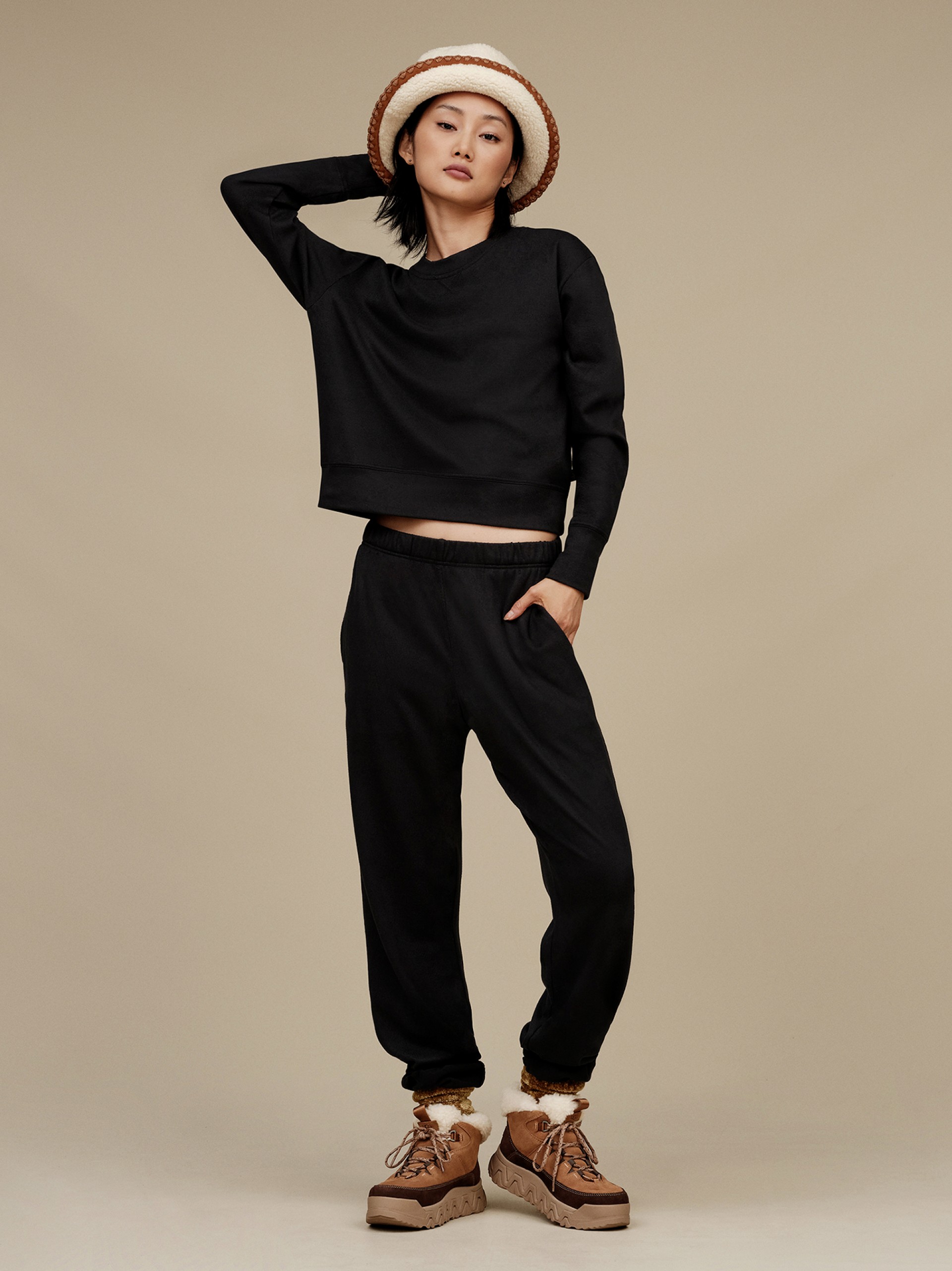 Chapéu Uggfluff Scalloped Branco Para Mulher