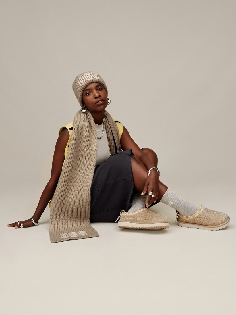 Cachecol Ugg Chunky Crafted Rib Bege Para Mulher Cachecol Ugg Chunky Crafted Rib Bege Para Mulher