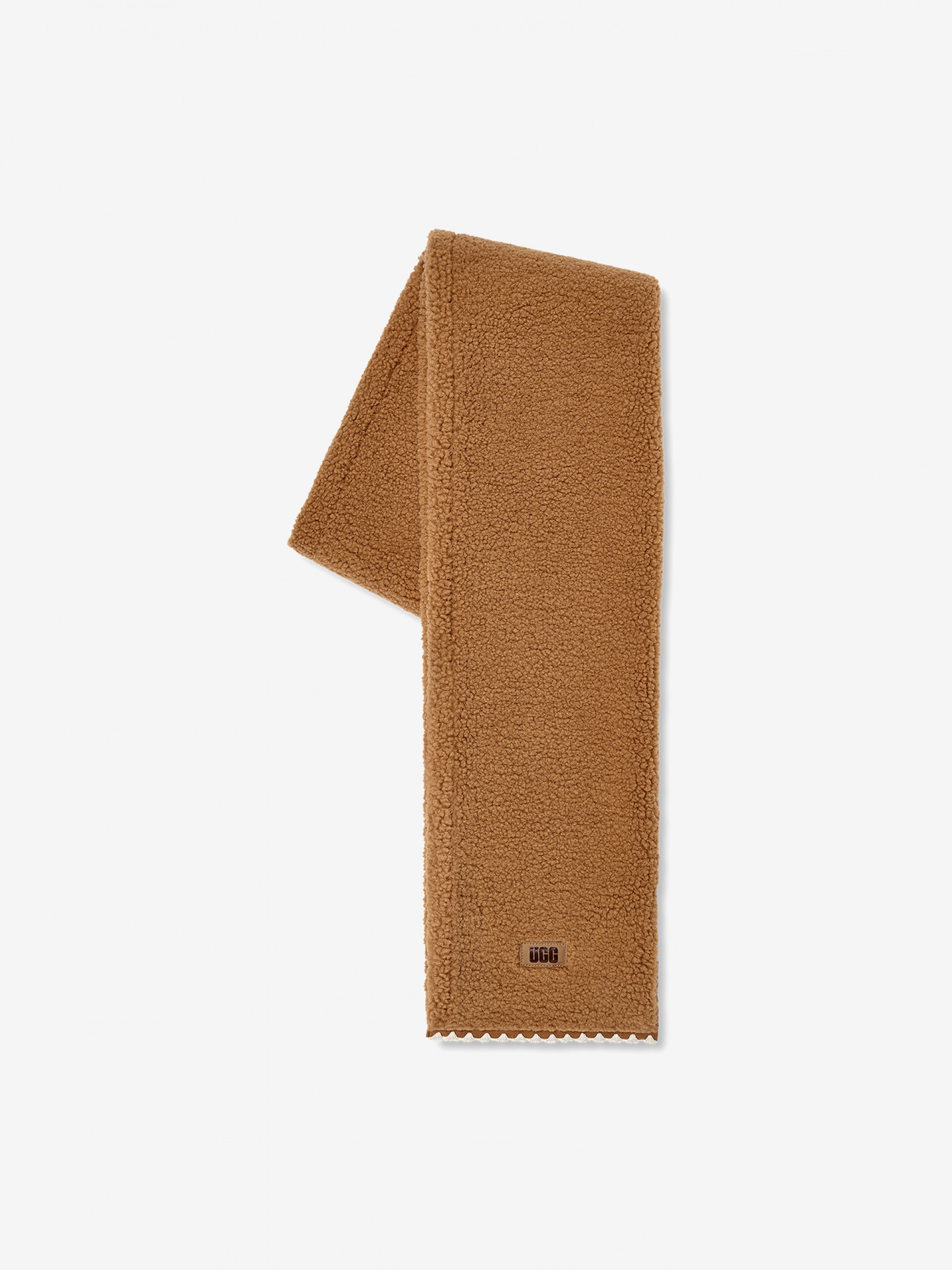 Cachecol Uggfluff Scalloped Camel Para Mulher