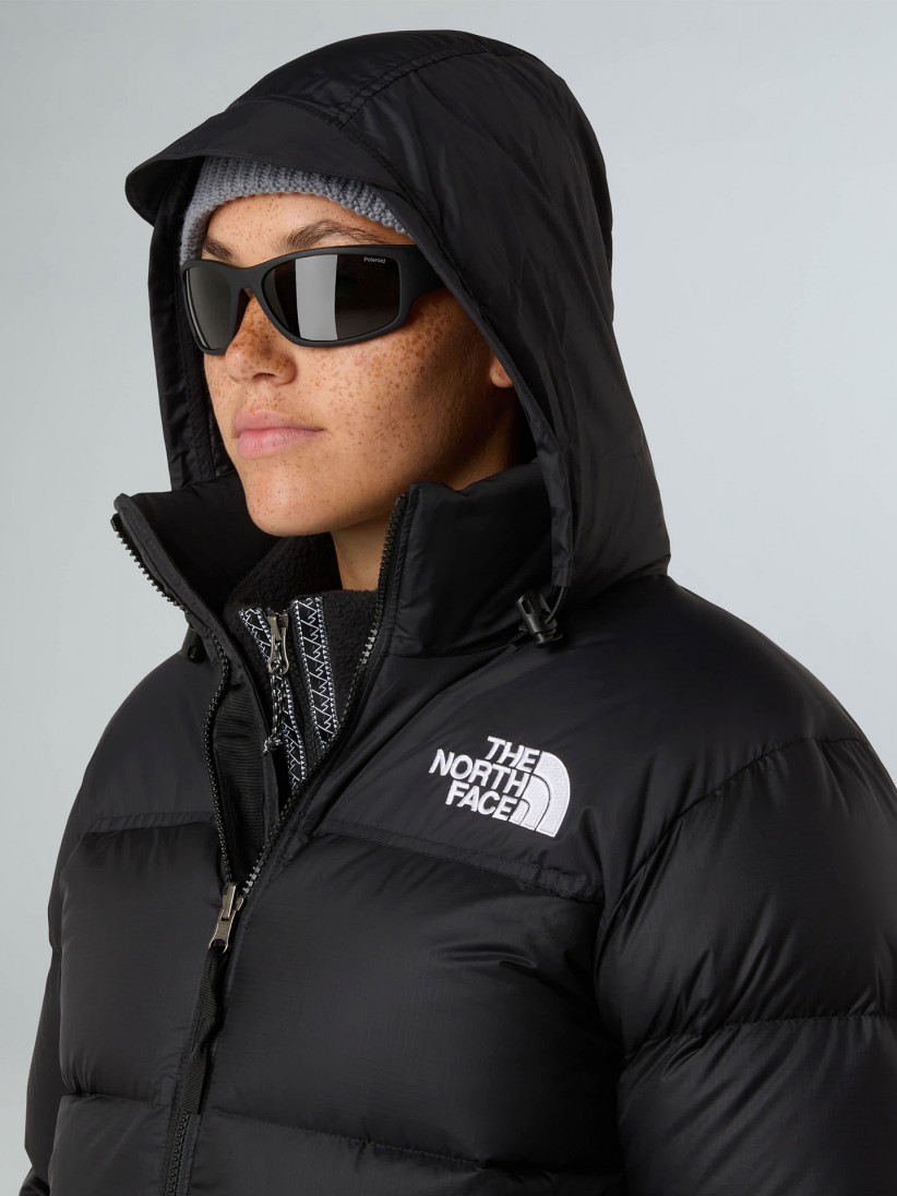 The North Face 1996 Retro Nuptse W Black Hooded Jacket The North Face 1996 Retro Nuptse W Black Hooded Jacket