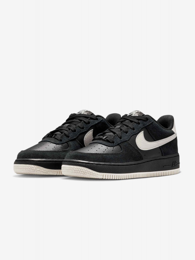 Nike Air Force 1 LV8 Black and Grey Junior Sneakers