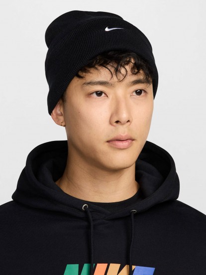 Nike Peak Swoosh Black Beanie