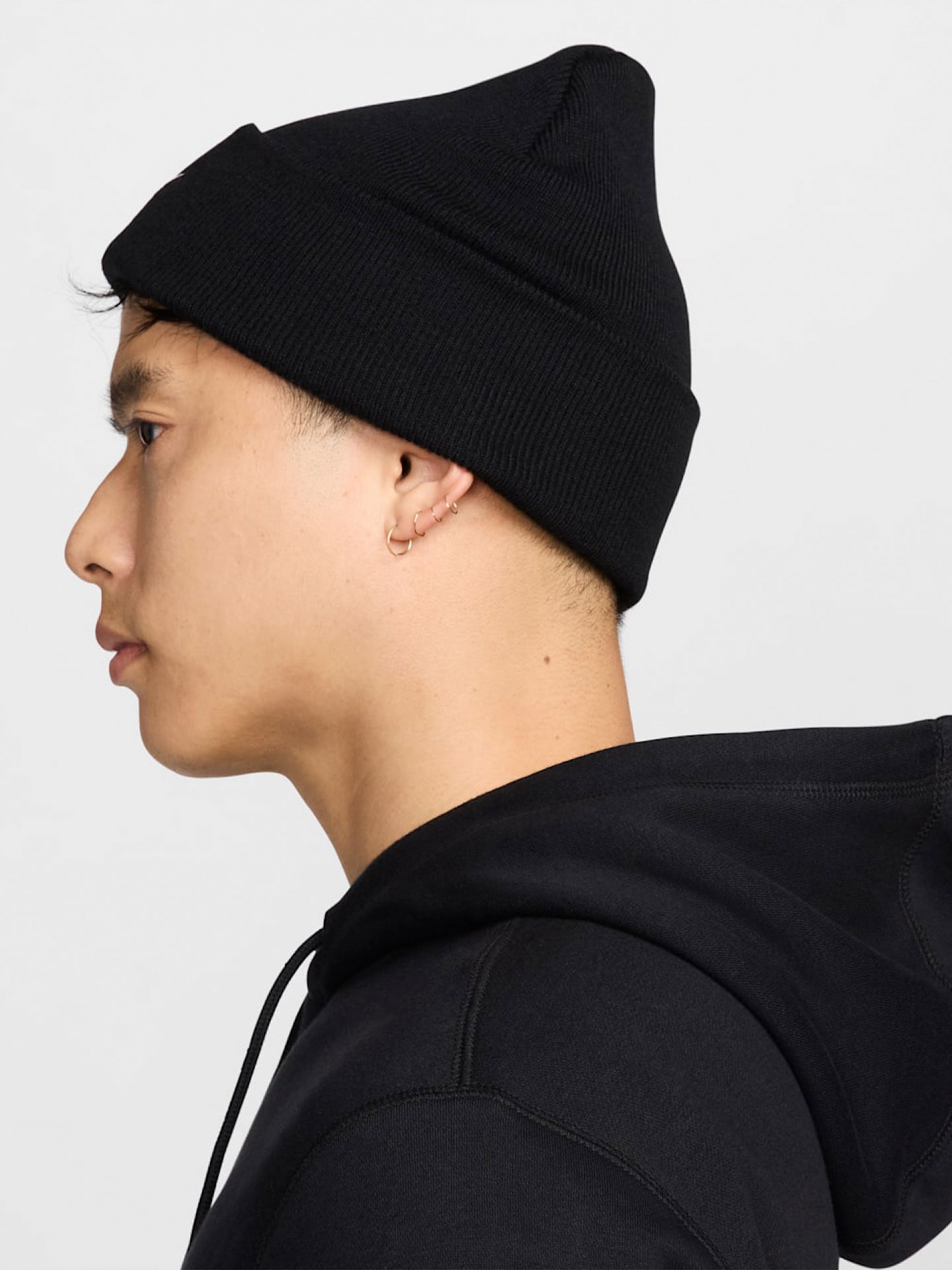 Nike Peak Swoosh Black Beanie