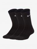 Calcetines Nike Everyday Cushioned Crew Negros (3 Pares)
