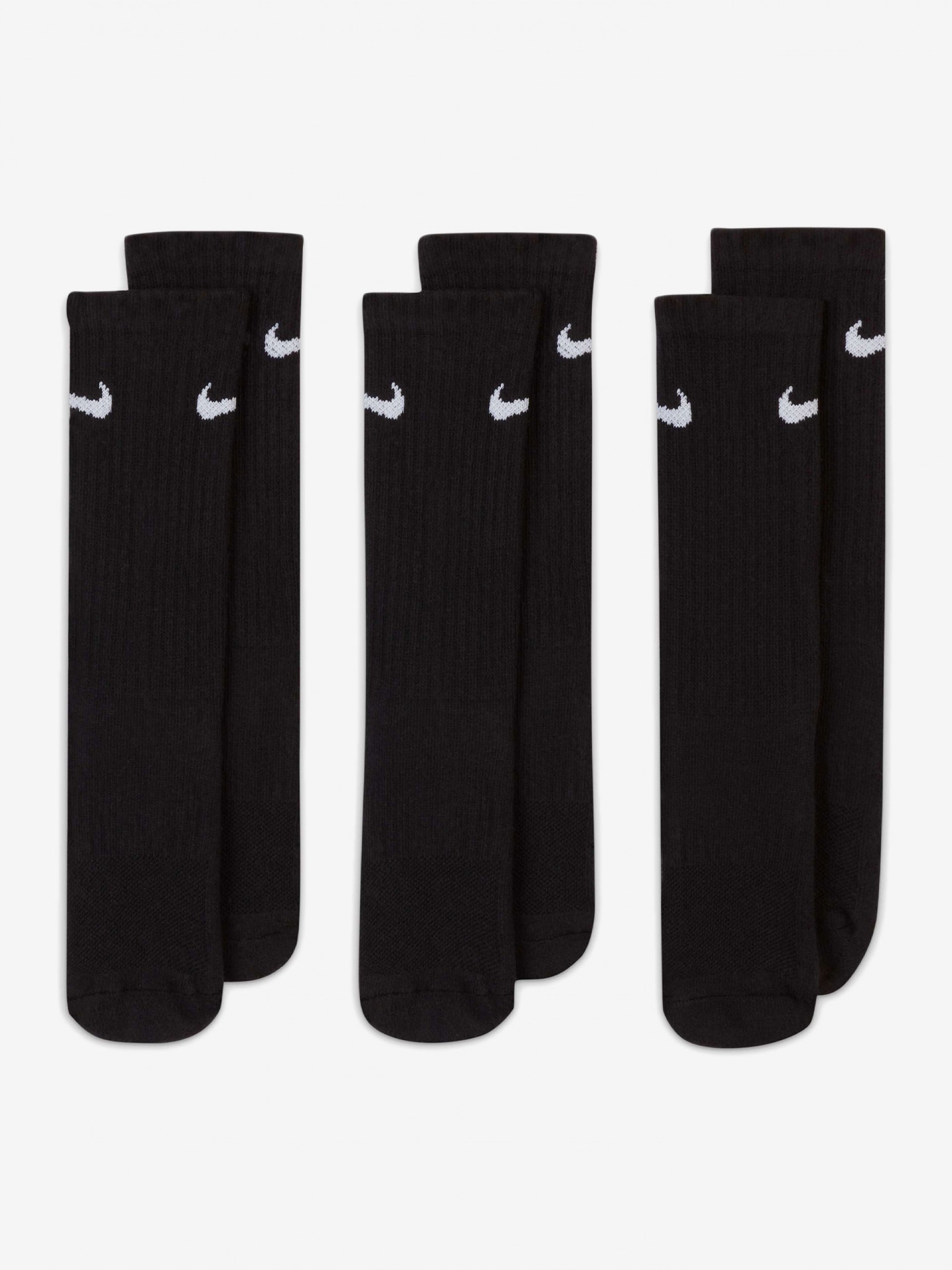 Nike Everyday Cushioned Crew Black Socks (3 Pairs)