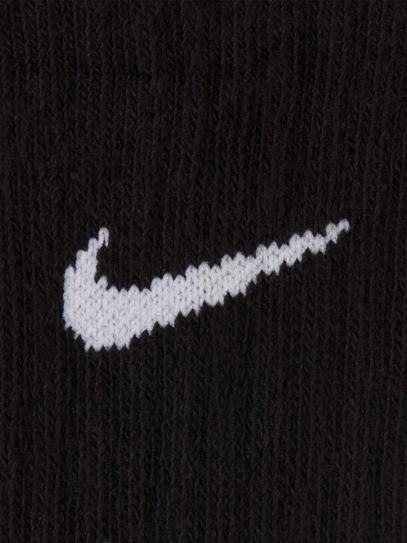Calcetines Nike Everyday Cushioned Crew Negros (3 Pares)