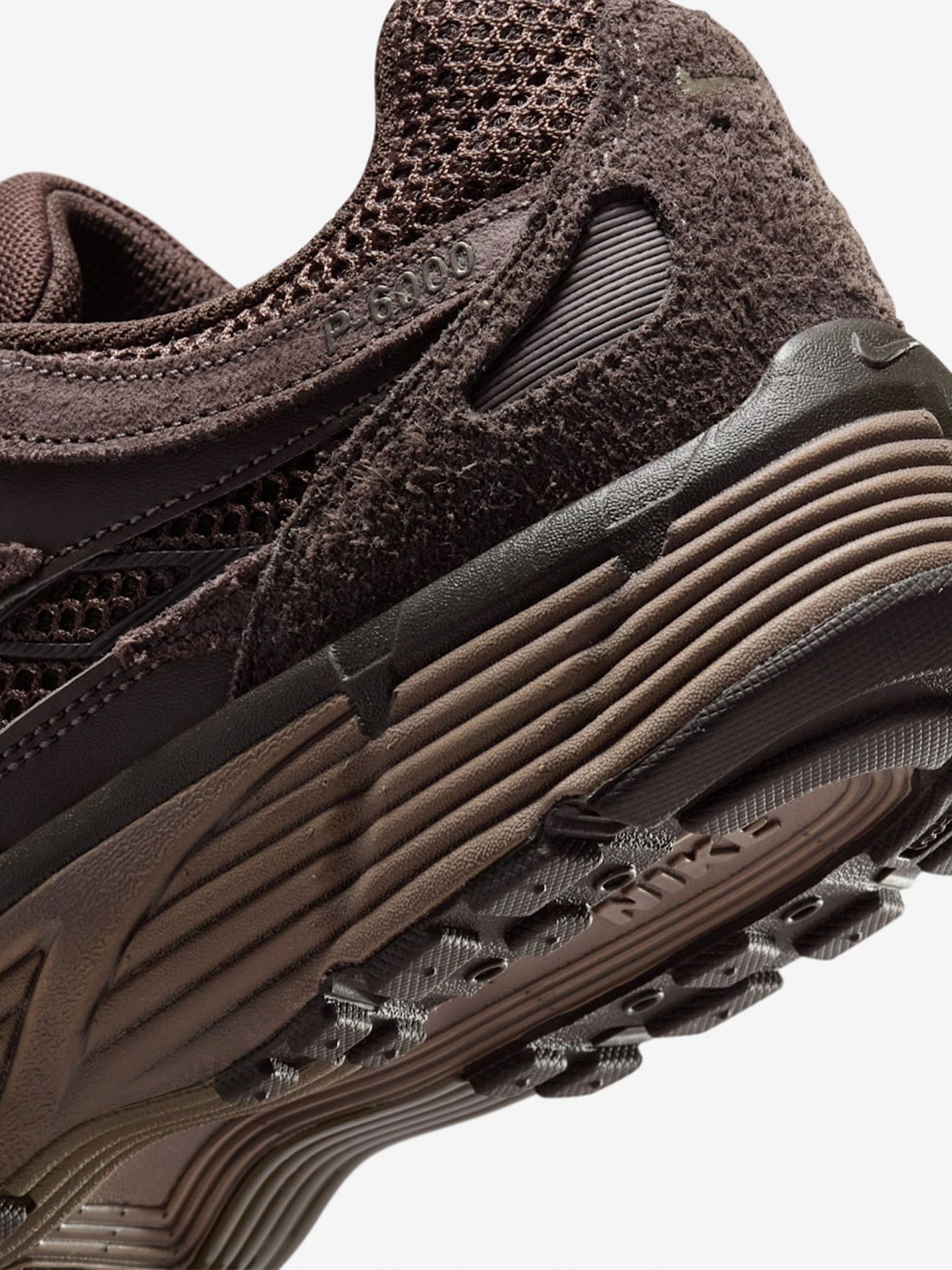 Nike P-6000 Brown Suede Sneakers For Men