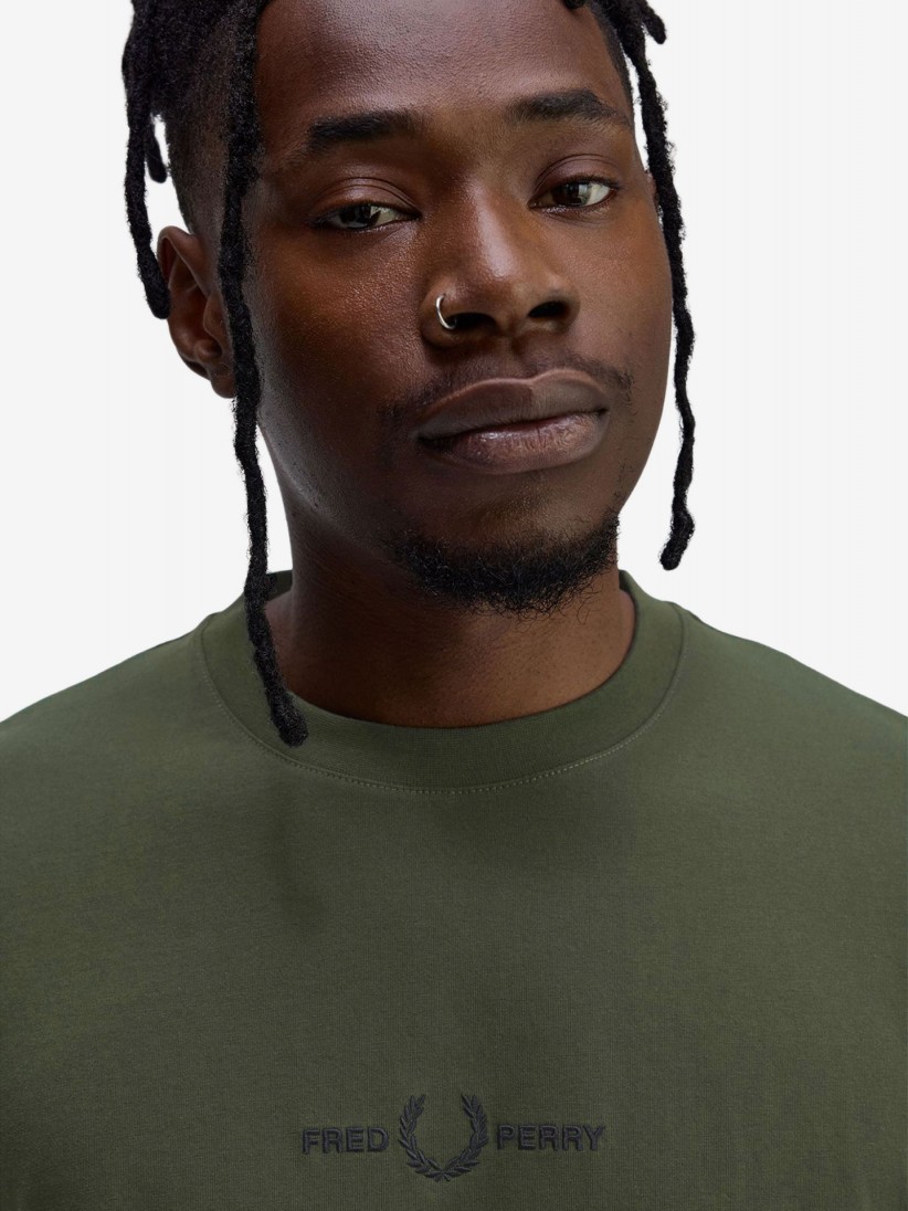 Camiseta Fred Perry Embroidered Verde