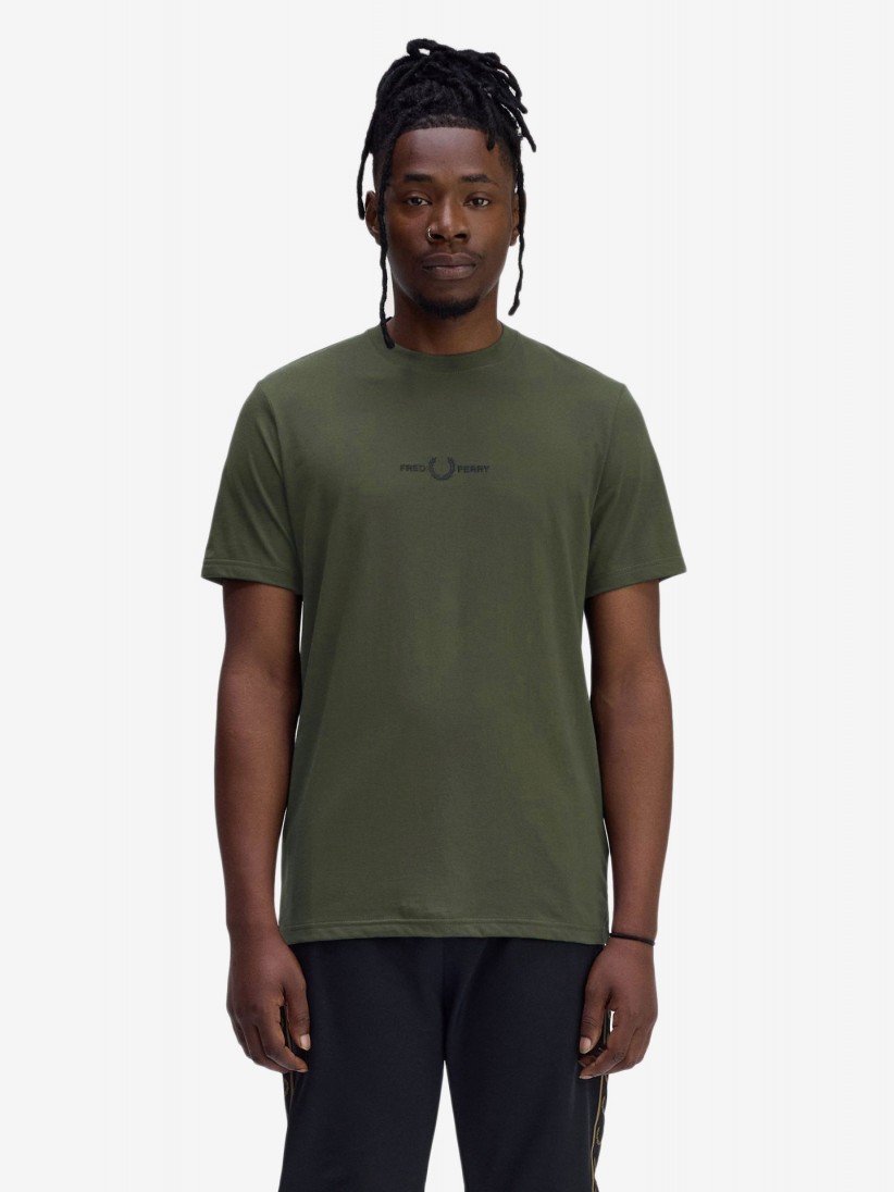 Camiseta Fred Perry Embroidered Verde