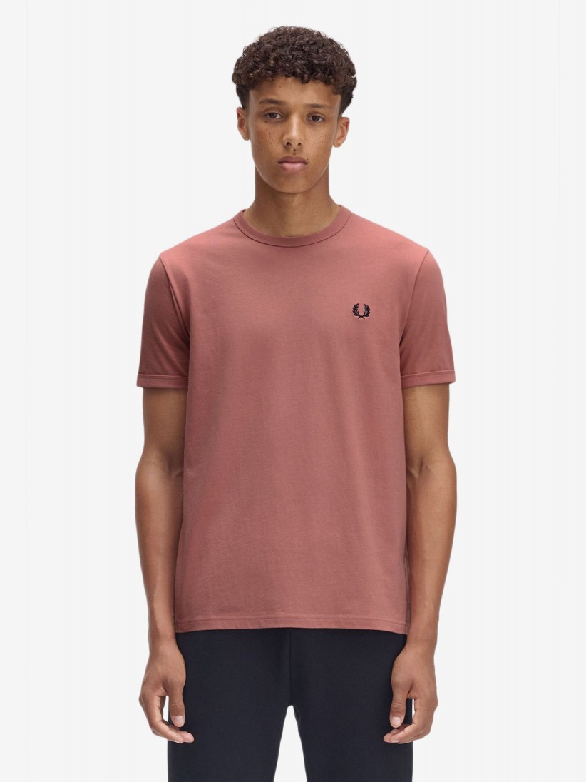 Camiseta Fred Perry Ringer Rosa Camiseta Fred Perry Ringer Rosa