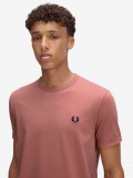 Camiseta Fred Perry Ringer Rosa Camiseta Fred Perry Ringer Rosa
