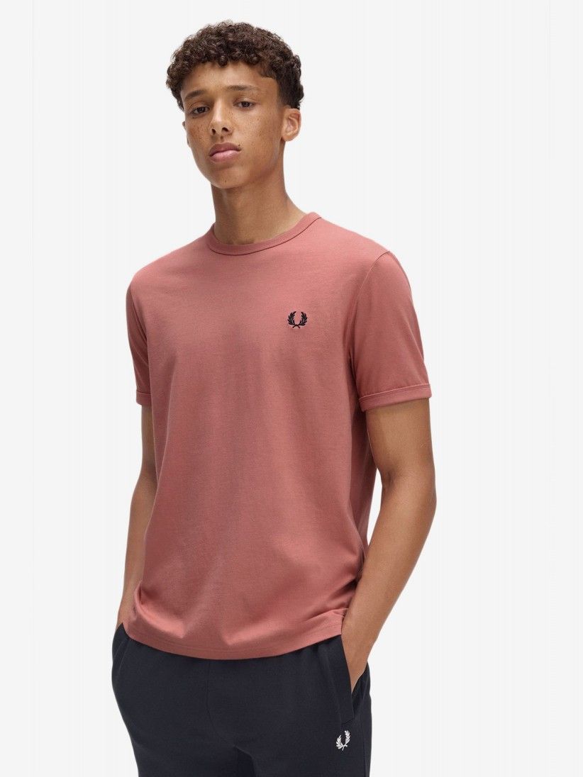 Camiseta Fred Perry Ringer Rosa Camiseta Fred Perry Ringer Rosa
