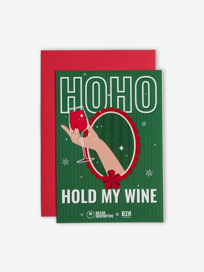 Hold My Wine Christmas Postcard