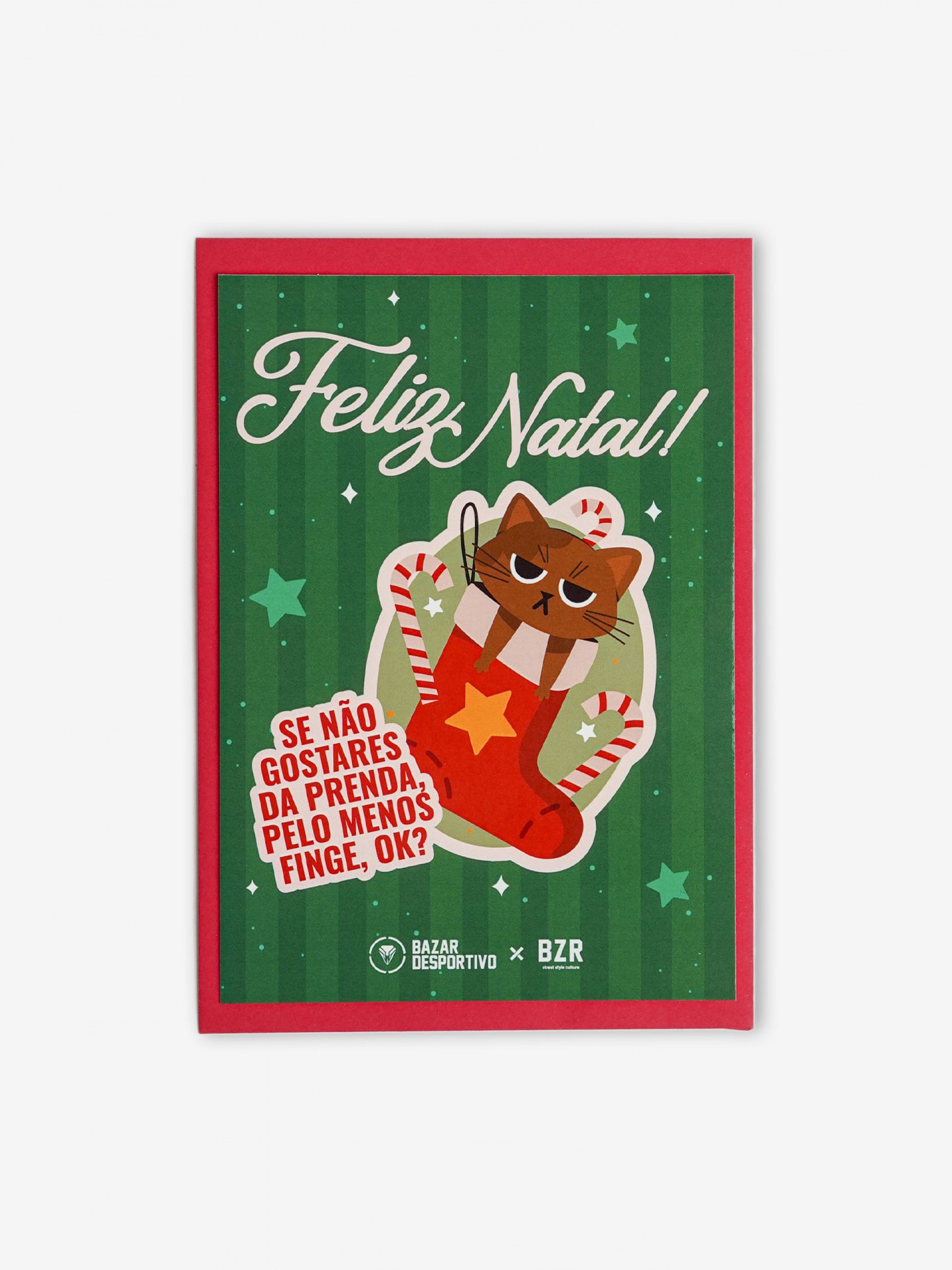 Postal de Natal Gato