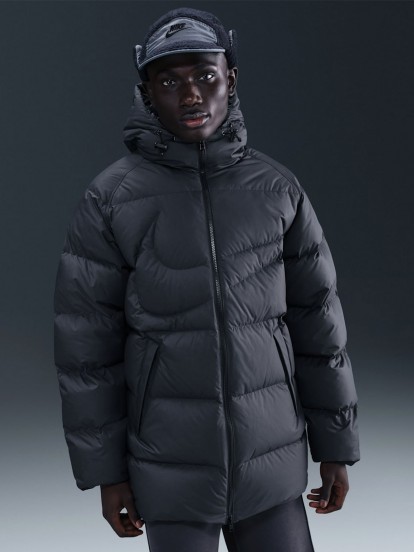 Nike Sportswear Club Therma-FIT Black Hooded Jacket For Men Nike Sportswear Club Therma-FIT Black Hooded Jacket For Men