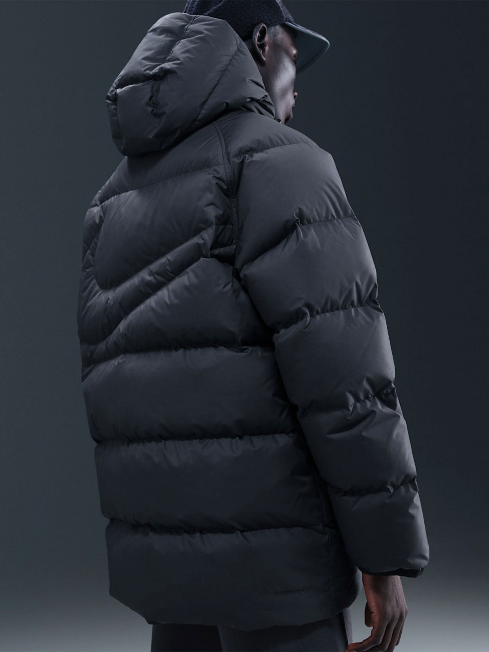 Chaqueta con Capucha Nike Sportswear Club Therma-FIT Negra Para Hombre