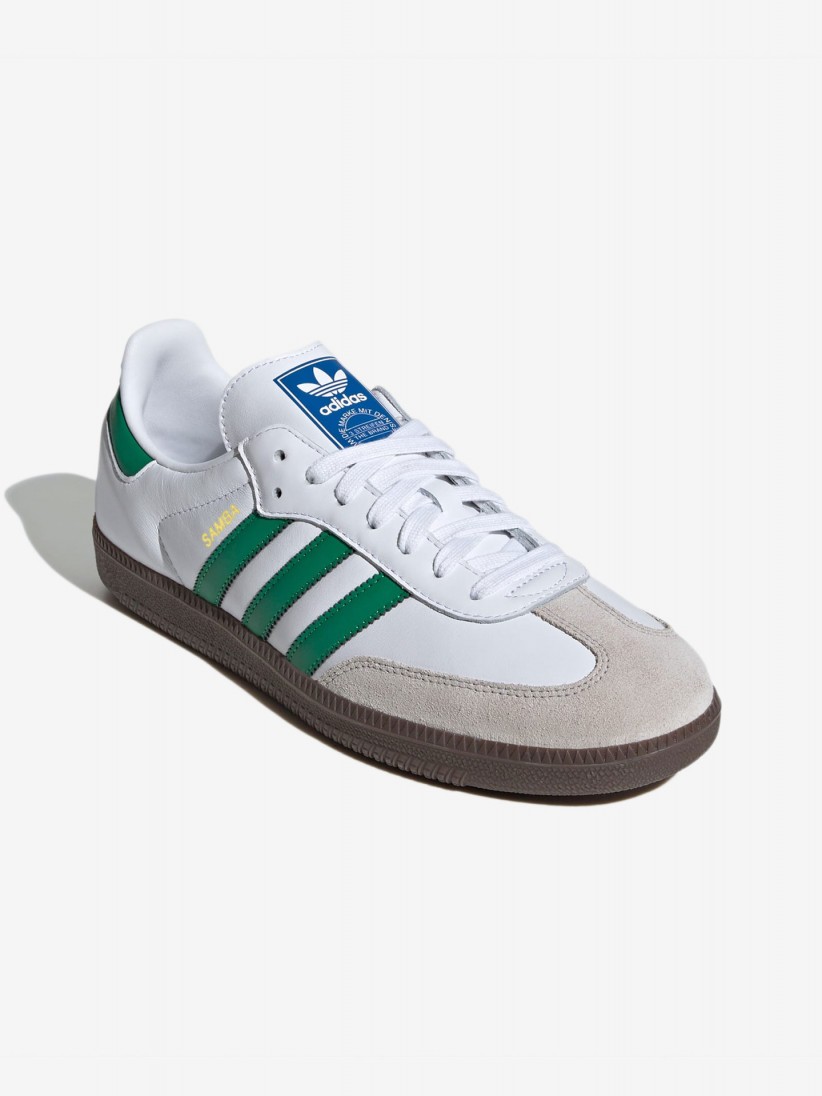 Adidas Samba OG White and Green Sneakers