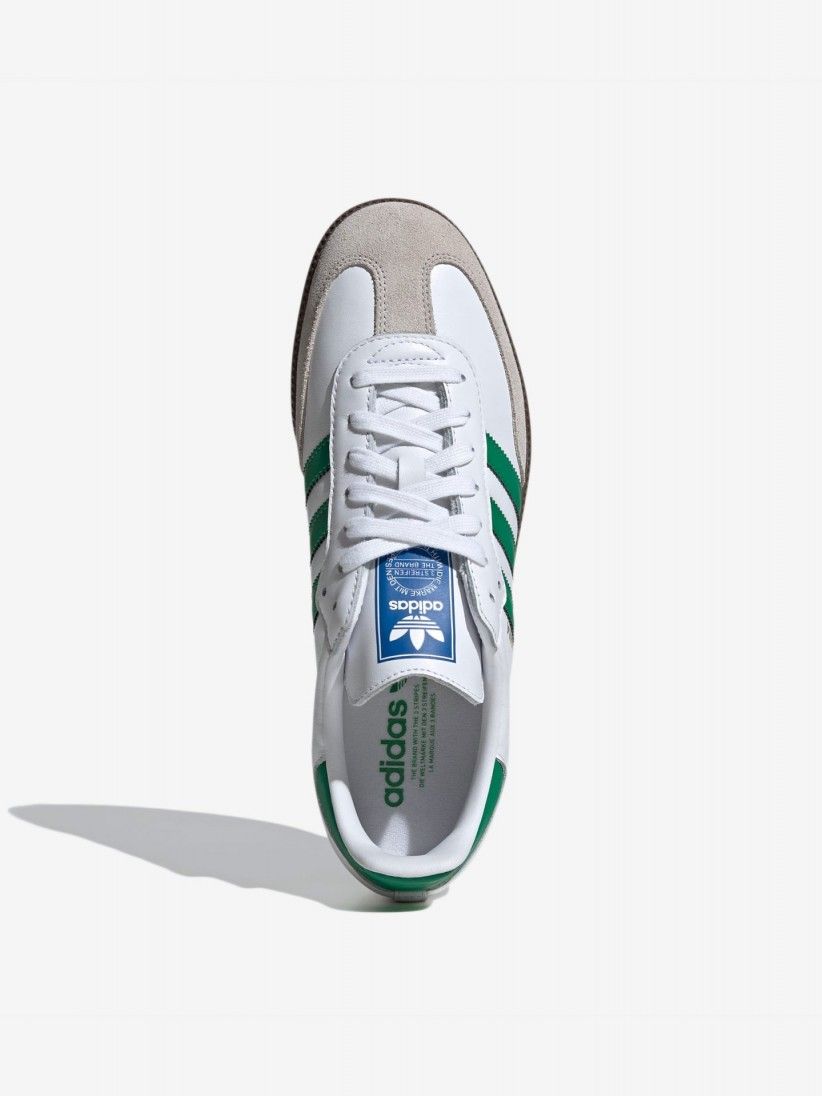 Adidas Samba OG White and Green Sneakers