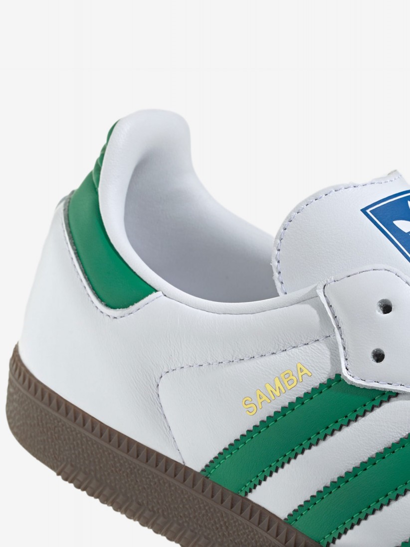 Adidas Samba OG White and Green Sneakers