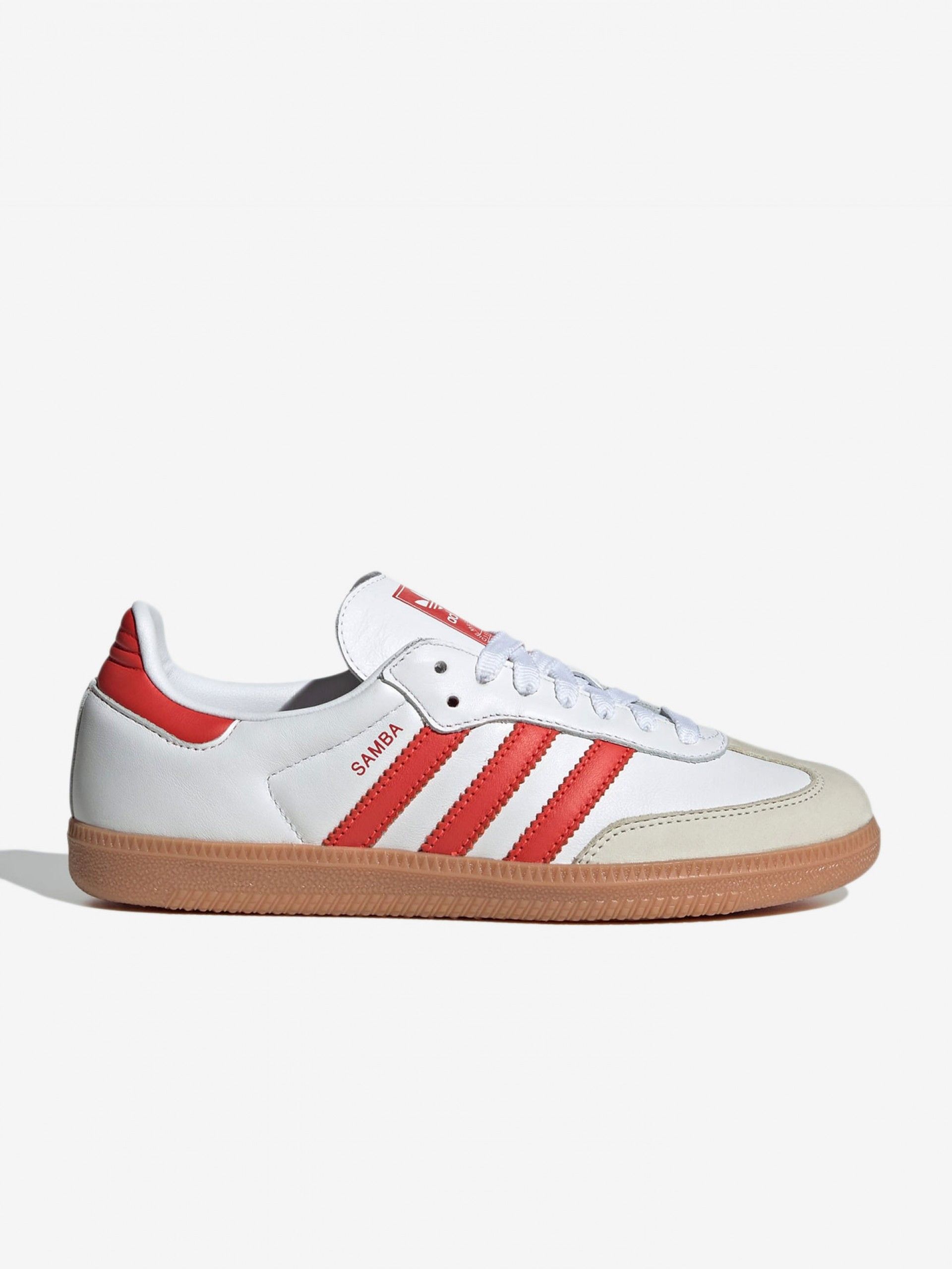 Adidas Samba OG W White and Red Sneakers