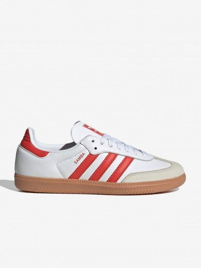 Sapatilhas Adidas Samba OG W Brancas e Vermelhas