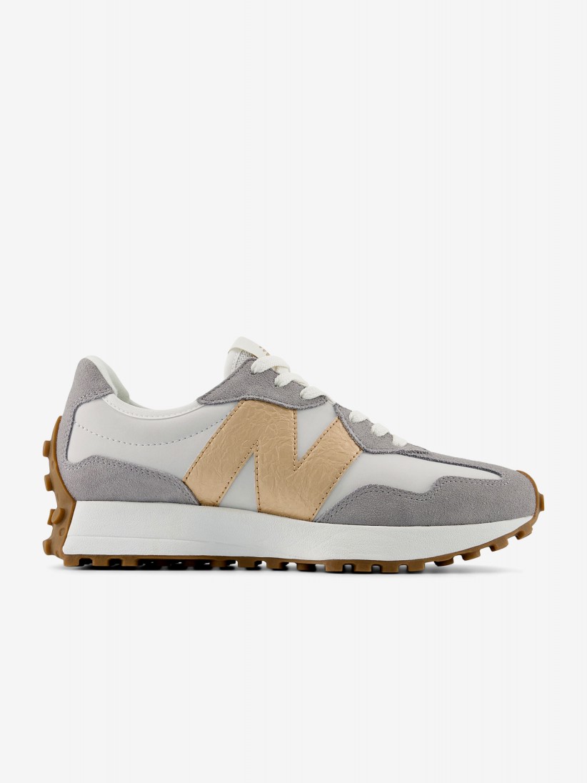 New Balance W327 V1 Grey and Golden Sneakers
