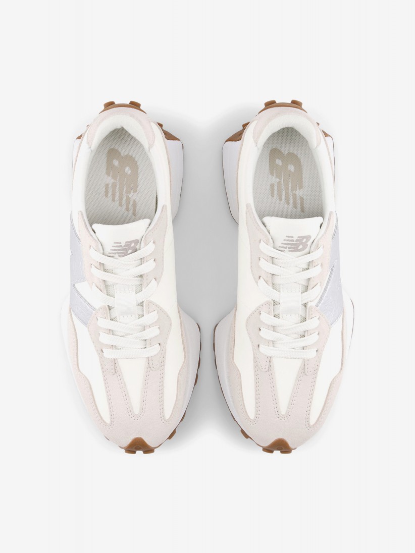 New Balance W327 V1 Beige and Silver Sneakers