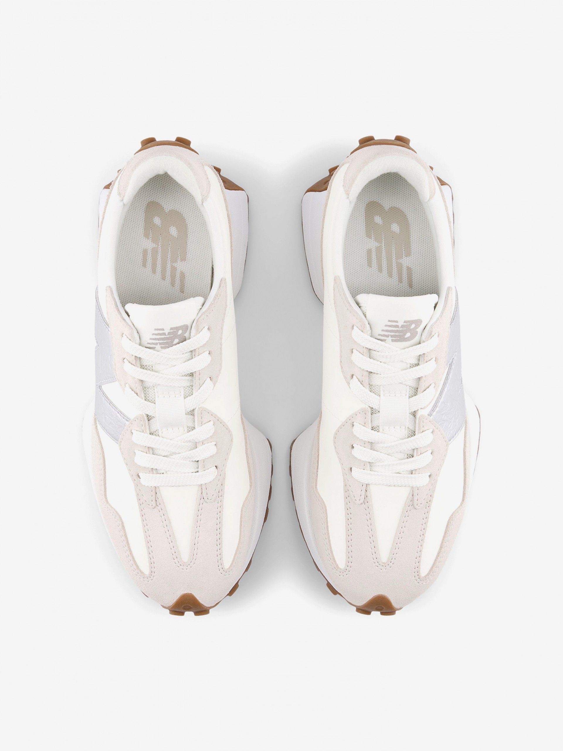 Sapatilhas New Balance W327 V1 Bege e Prateadas