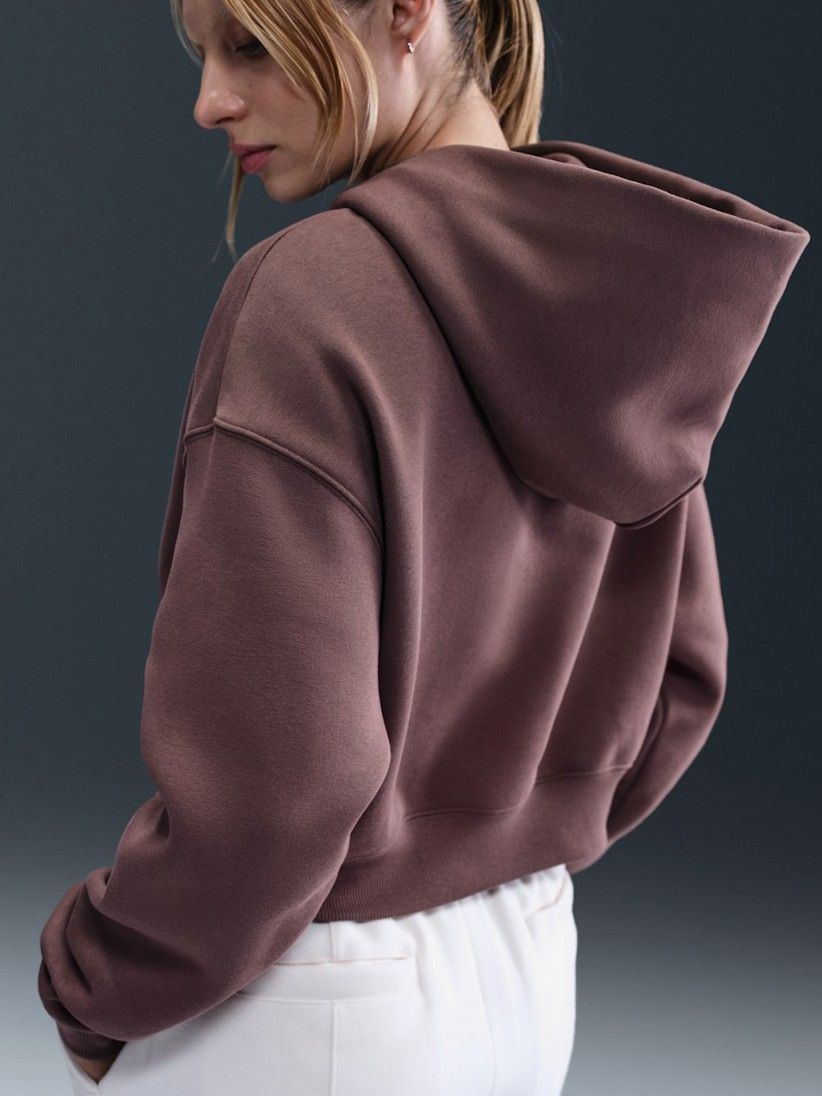 Sudadera con Capucha Nike Sportswear Phoenix Fleece Marr�n Para Mujer