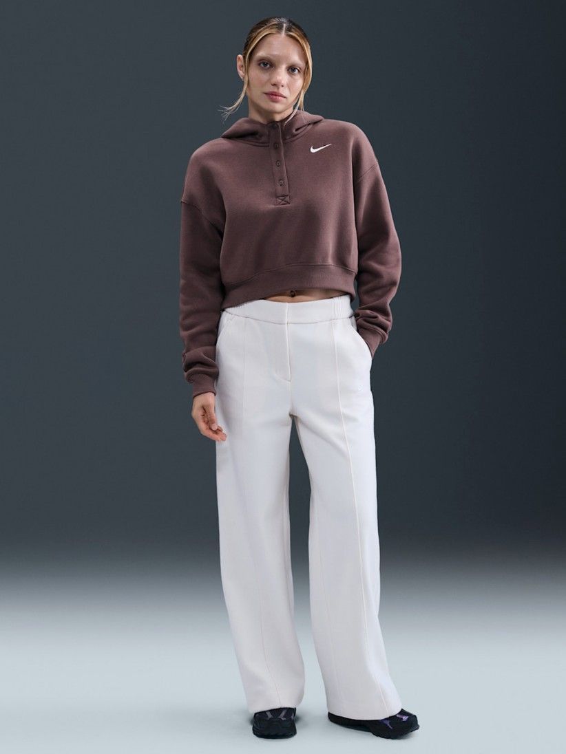 Sudadera con Capucha Nike Sportswear Phoenix Fleece Marr�n Para Mujer