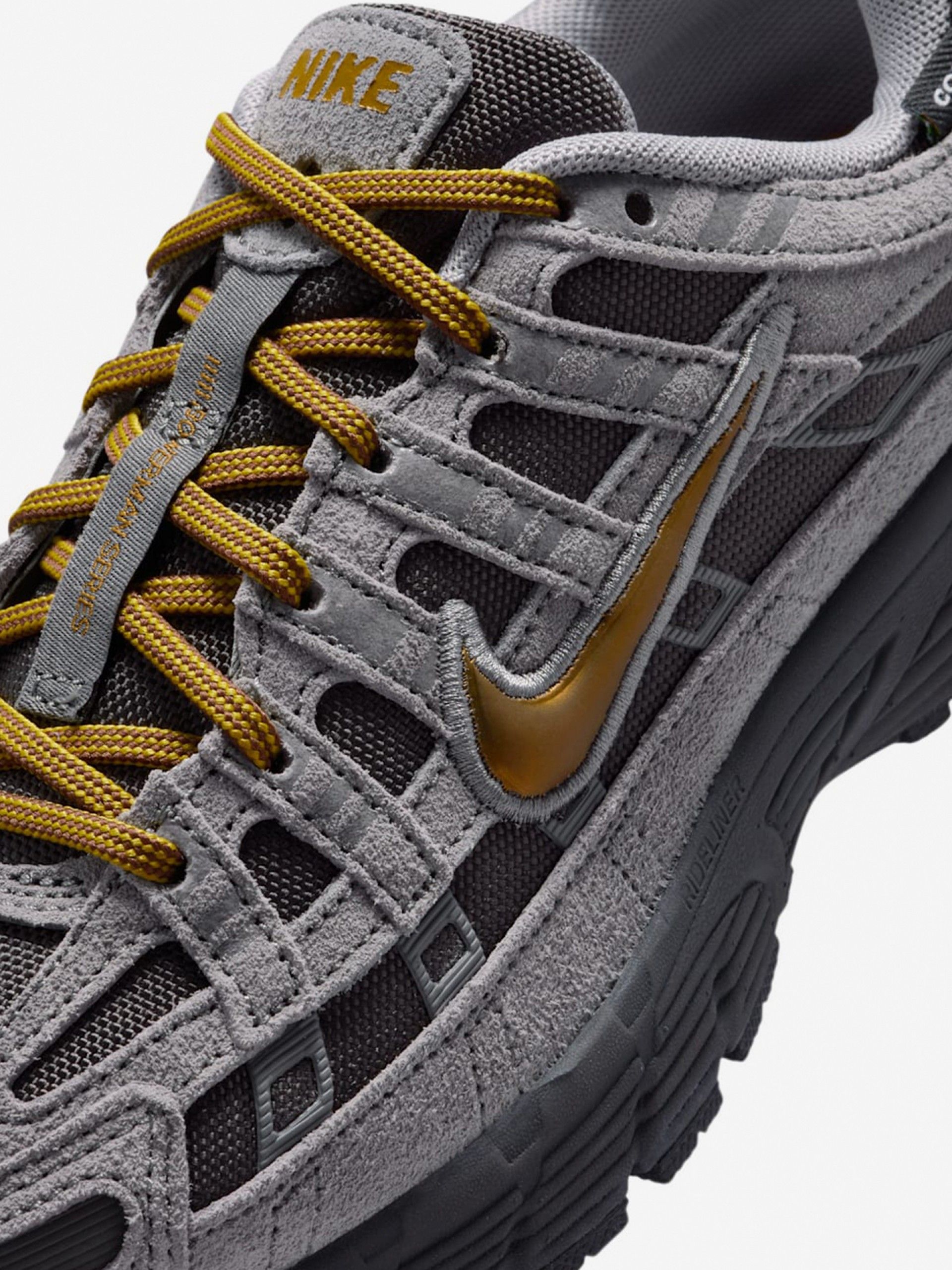 Nike P-6000 Premium Grey and Golden Junior Sneakers