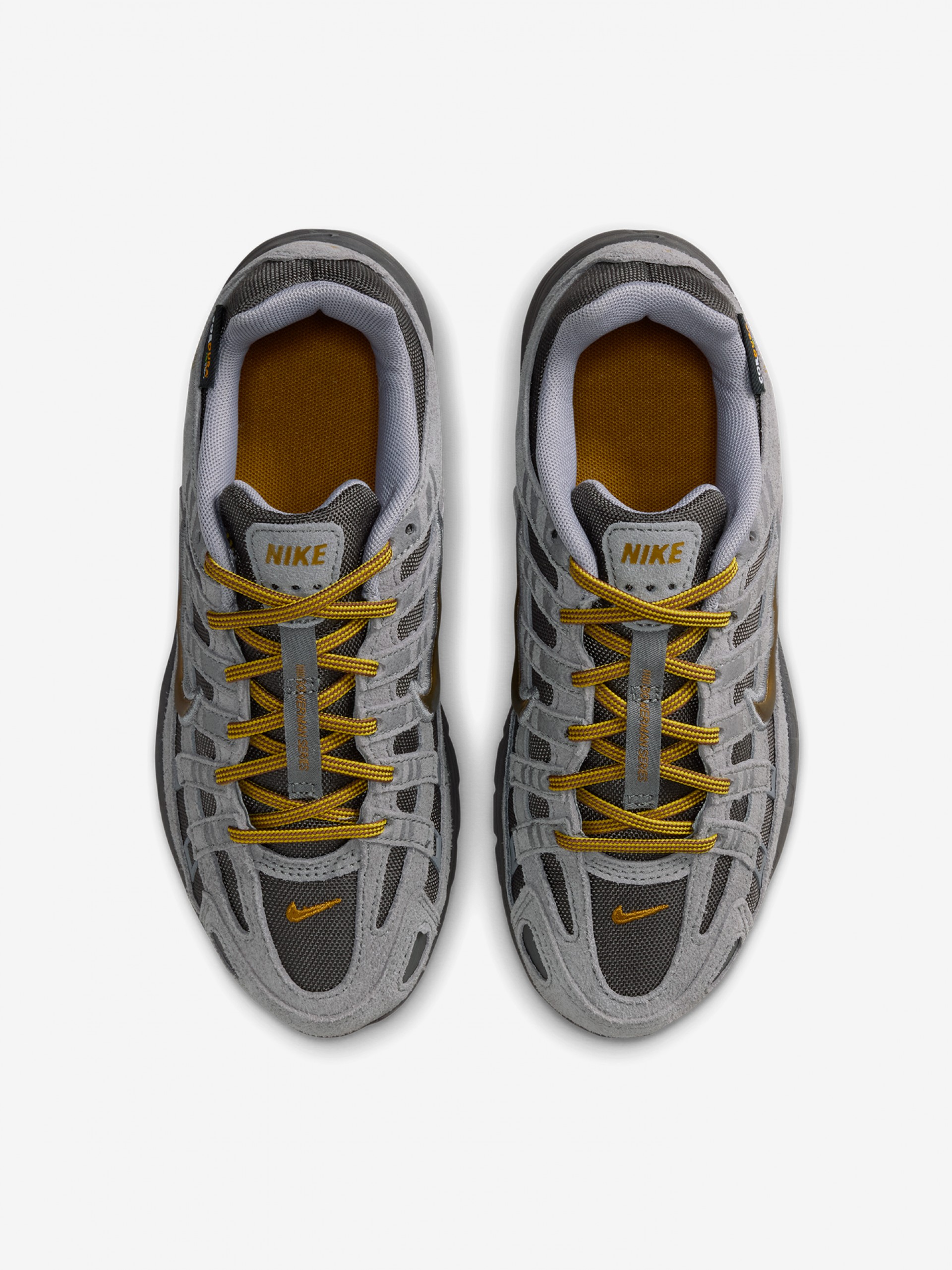 Nike P-6000 Premium Grey and Golden Junior Sneakers
