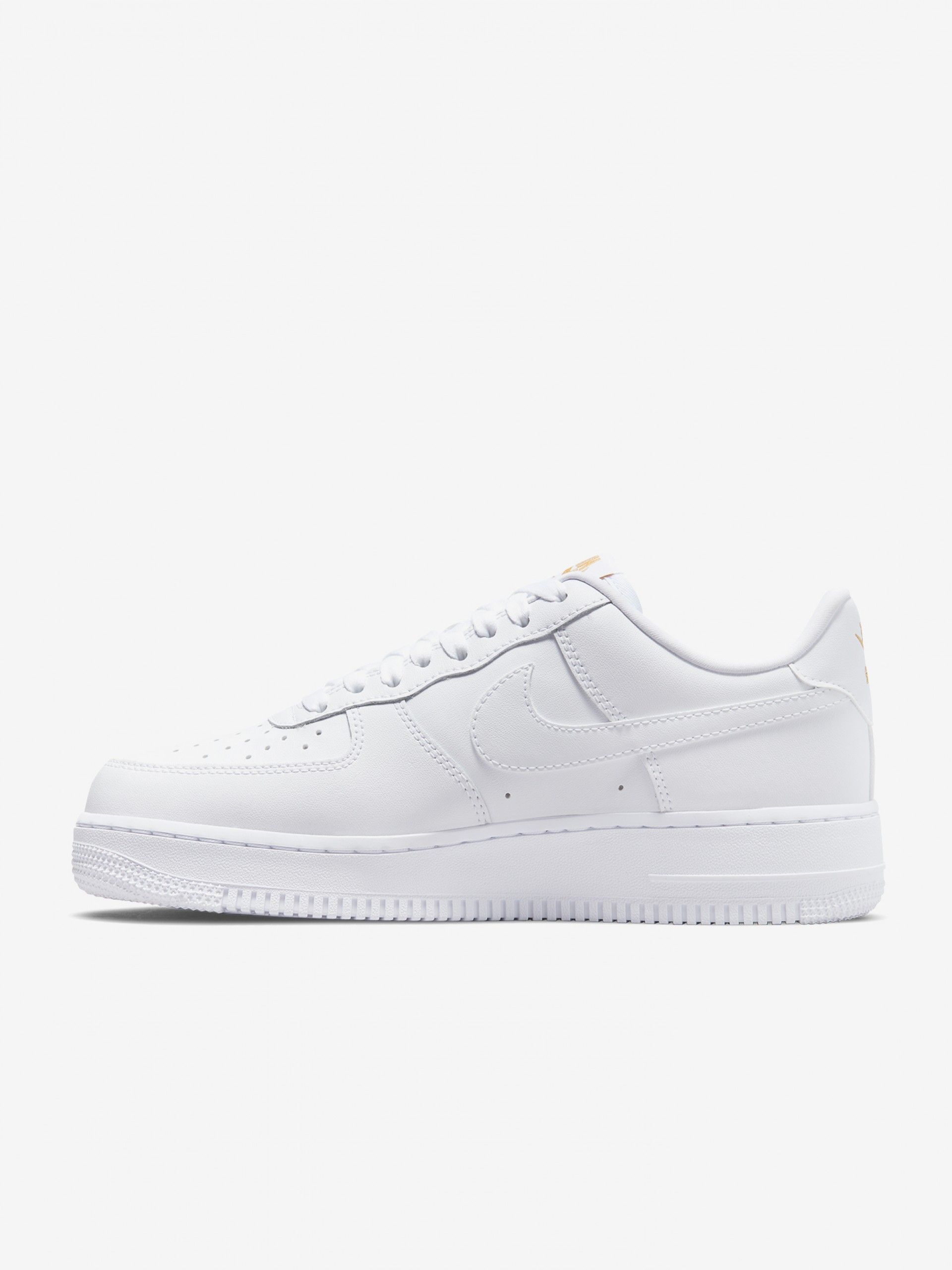 Sapatilhas Nike Air Force 1 07 LX Brancas e Douradas Para Mulher