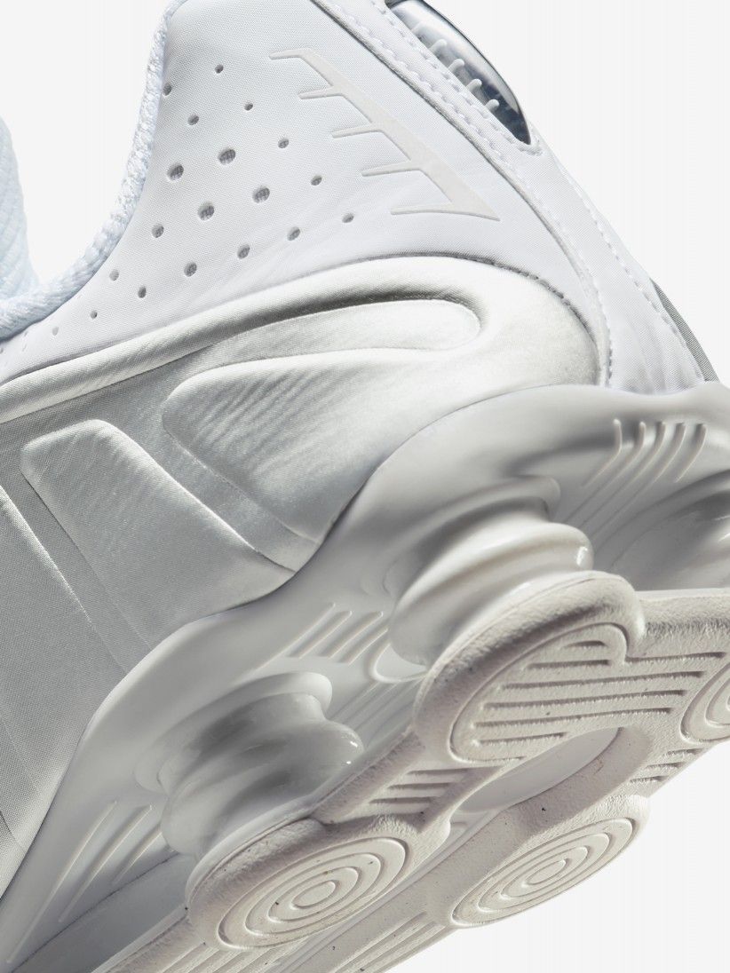 Zapatillas Nike Shox R4 Blancas y Plateadas Para Hombre