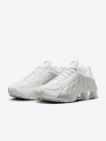 Zapatillas Nike Shox R4 Blancas y Plateadas Para Hombre