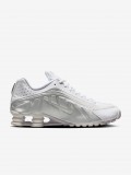 Zapatillas Nike Shox R4 Blancas y Plateadas Para Hombre